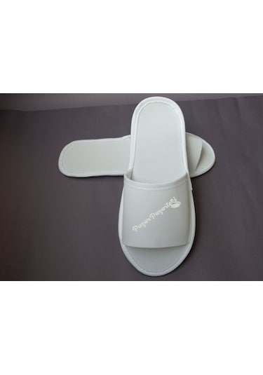 100 Çift Spa Terlik Otel Terliği Kaymaz Taban Önü Açık Terlik