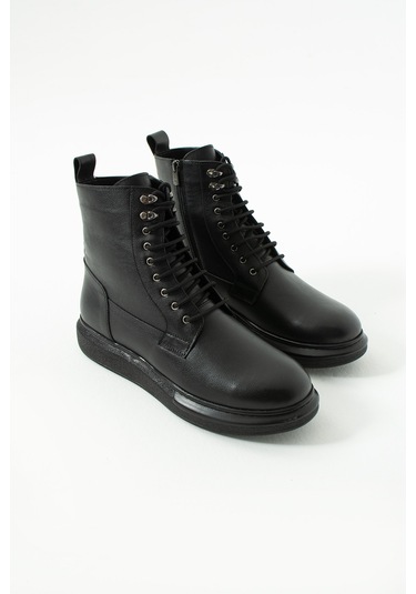 King Shoes Büyük Numara Siyah Bot
