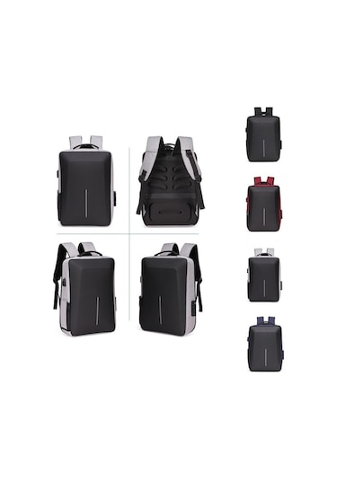 Fastbuy Lenovo Laptop Sırt Çantası Siyah, Sert Kabuk Hırsızlık Önleyici Siyah