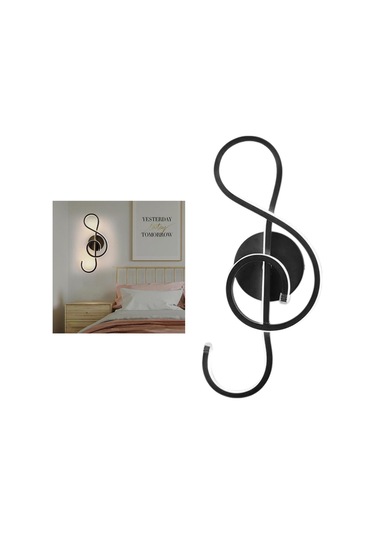 Suntek Magideal Pvc Duvar Lambası Başucu Aplik Siyah