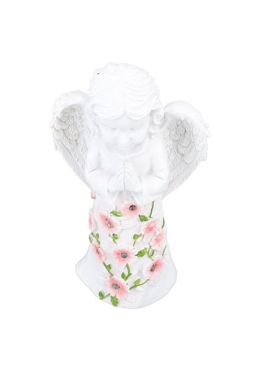 Yunboo Güneş Enerjili Reçine Melek Heykeli: Dış Mekan Bahçe Dekorasyonu, Su Geçirmez Isı Işığı, Gündüz Şarjlı Akşam Otomatik Açılır