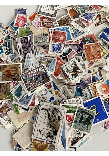 Damgalı Dünya Pulu Lotu 200 Adet - Yabancı Posta Pulu