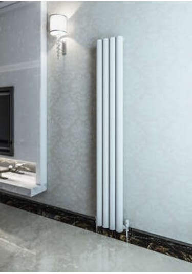 Warma Ula Dikey Alüminyum Radyatör 275x1800 Pütürlü Beyaz Ral 9016