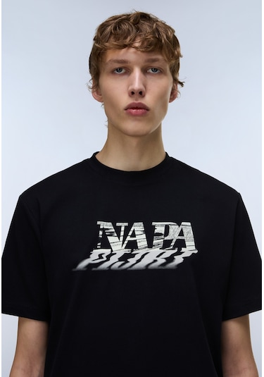 Napapijri S-lodestar Ss Erkek T-shirt-31975 Siyah