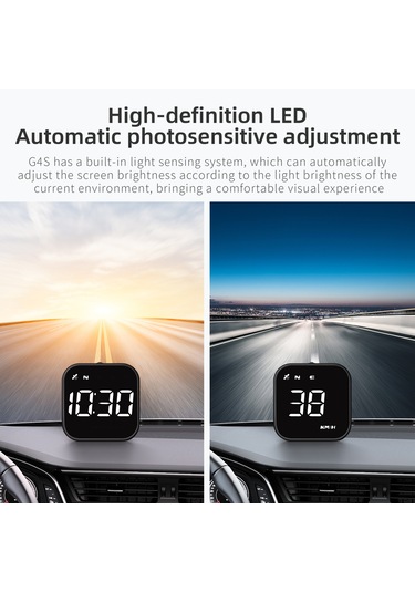 Skycity Araç Gps Yükseltilmiş Görüntü Gösterici - Hız/işaret/saat Gösterimi, Hız Aşımı Ve Yorgun Sürücü Uyarısı Beyaz Işık