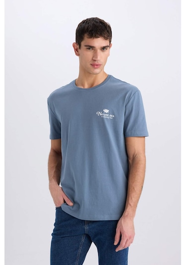 DeFacto %100 Pamuk Regular Fit Bisiklet Yaka Baskılı Kısa Kollu Tişört C2080AX25SMIN260 DeFacto %100 Pamuk Regular Fit Bisiklet Yaka Baskılı Kısa Kollu Tişört C2080AX25SMIN260