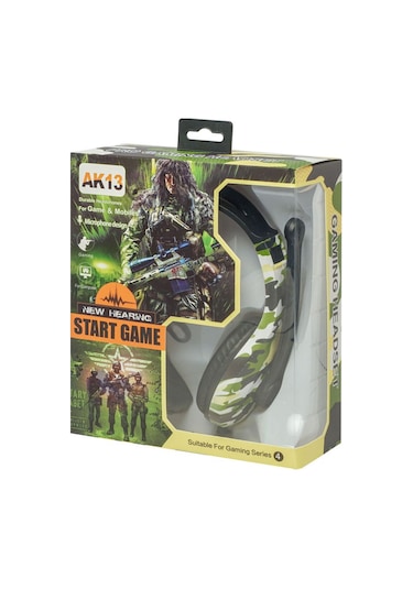 Ak13 Ayarlanabilir Kablolu Mikrofonlu Kulaküstü Kulaklık