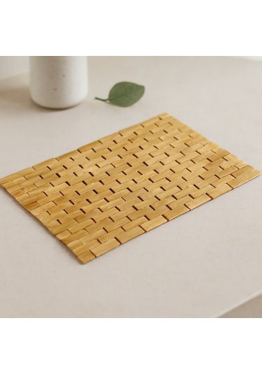 Bambu Ahşap Kaymaz Banyo Paspası 42x62 Cm Renkli