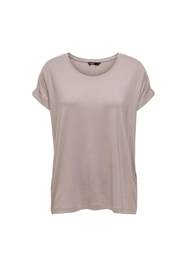 Only 15106662 Onlmoster S/s O-neck Top Noos Jrs Kadın T-shirt 15106662-R4911 Bej