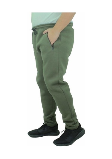 Starbattal Büyük Beden Fermuarlı Eşofman Altı 3Ip 11517 Hakı-Haki