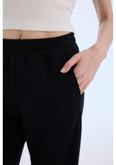 DeFacto Straight Fit Cepli Esnek Belli Eşofman Altı	 E6350AX25SPBK81