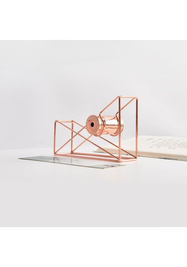 Youtek Rose Gold Metal Gergin Kesici - Delikli Tasarım, Pürüzsüz Kaydırıcı, Ofis Ve Ev İçin Zekice Ofis Malzemesi 1 Adet