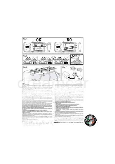 Shuttle Mıknatıslı Kayak Bagajı Made İn Italy