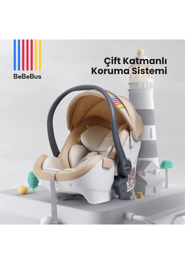 Bebebus Cocoon+ Pro Bebek Oto Koltuğu Kızaklı Gold Türkiye Garantili