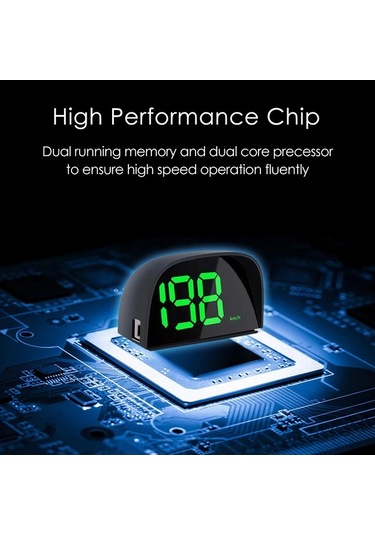 Novahub Araba Hud Gps Hız Göstergesi - Beyaz, Mph/kmh, Usb, Gerçek Zamanlı, Optik Sürüş Yardımcısı