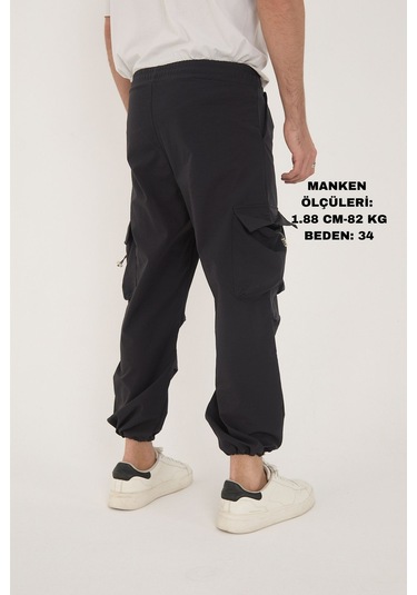 Camp Scoutland Camp550 Outdoor Tactical Kargo Cepli Ayarlanabilir Paçalı Oversize Erkek Jogger Yürüyüş Pantolonu Antrasit