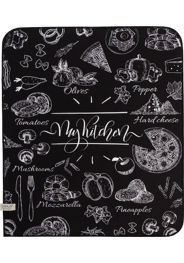 Baskılı Bulaşık Kurutma Matı 42x50 Cm Mf-072 Çok Renkli