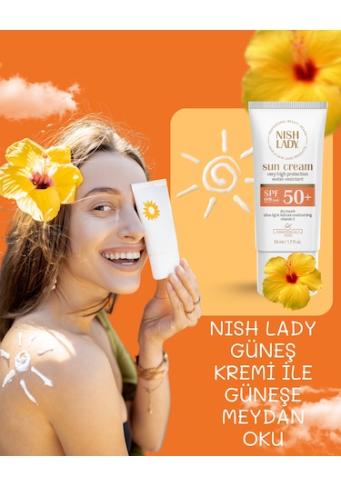 Nish Lady Suya Dayanıklı Güneş Kremi SPF50+ 50 ML