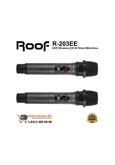 Roof R-203ee Wireless Çift El Telsiz Mikrofon