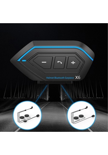 Pazly Bluetooth Kulaklık Motosiklet Kaskı İçin X6 - 1500mah, Ipx67 Su Geçirmez, Bt 5.0, Çift Telefon Bağlantılı