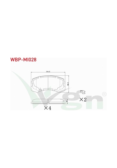 Mıtsubıshı Lancer Csw 1.6 15.5mm 2003-2008 Ön Fren Balatası Mn116604