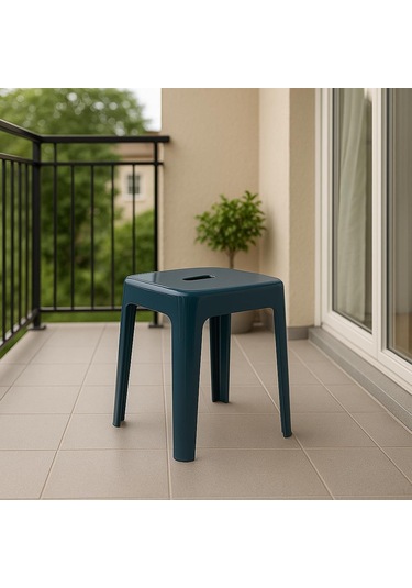 Saban Tabure Sağlam Plastik Kırılmaya Dayanıklı Bahçe, Balkon ,banyo Gri