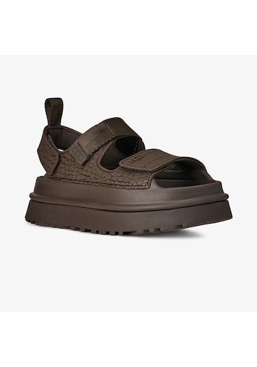 Ugg Goldenglow Embossed Kadın Gri Sandalet 1175311 Haki