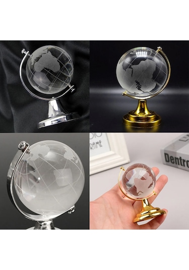 Büro Ev Ofis Dekoru Hediyesi İçin Dünya Stil Kristal Cam Küre