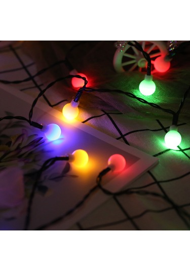 Hangfox Güneş Enerjili Toplu Işık Zinciri, 8 Mod, Ip44 Su Geçirmez, 8m 60 Led, Çok Renkli Çok Renkli