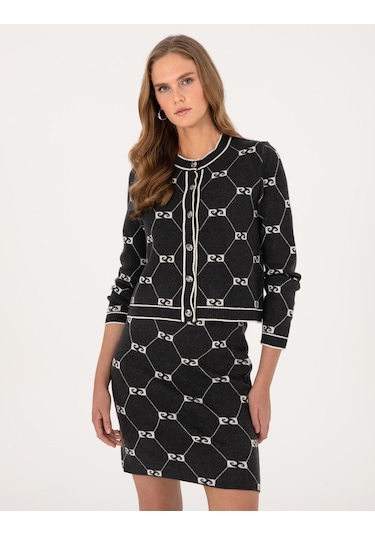 Pierre Cardin Kadın Antrasit Hırka Triko 50311002-vr006 Antrasit