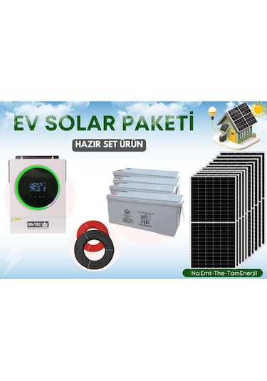 Güneş Enerji Seti 9.6kw Günlük Kullanım Paketi Solar Enerji