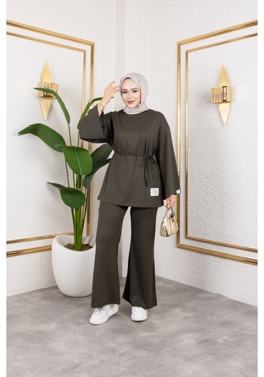 Mevsimlik Modal Kumaş Takım - T114 Haki