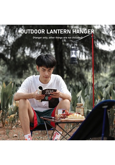 Shineyee Siyah Çelik Gümüşlü İki Yönlü Kamp Lambası Askısı - Dış Mekan Çanta, Giysi Asma Aleti Çok Renkli