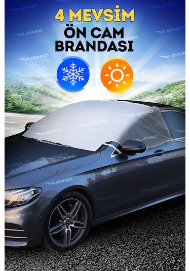 ByLizard Buzlanma Önleyici Kar Örtüsü Su Geçirmez Ön & Yan Cam Araba Brandası