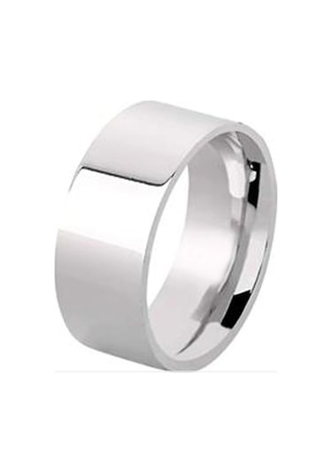 8 Mm Düz Gümüş Alyans Çifti Söz Yüzükleri Tektaş Hediye Wr63D