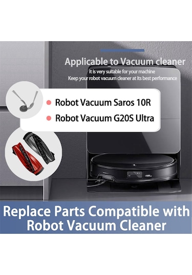 Leasetake Roborock Saros 10r / G20s Ultra Robot Süpürge Parçaları İçin Yedek Aksesuarlar Ana Yan Fırça Hepa Filtresi