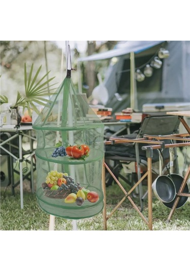 Wondernest Yeşil Örgü Nefes Kurutma Kurutma Katmanlar Jialan Çanak Balık Asılı 3 Tq Yeşil