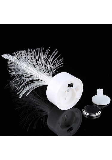 Kosona Renkli Işıklı Led Fiber Optik Noel Ağacı, İç/ Dış Mekan Dekorasyonu, Dayanıklı Plastik, Hediye Seçeneği