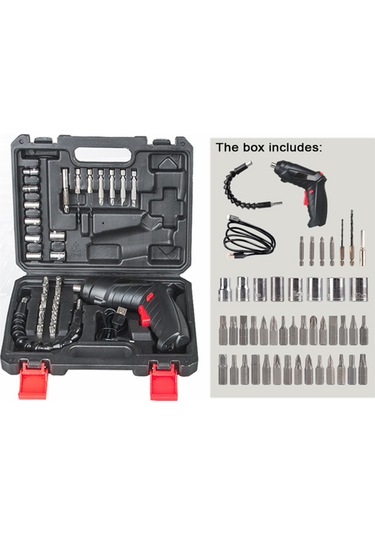 3.6v Akülü Elektrikli Elektrikli Tornavida Seti 47 Adet