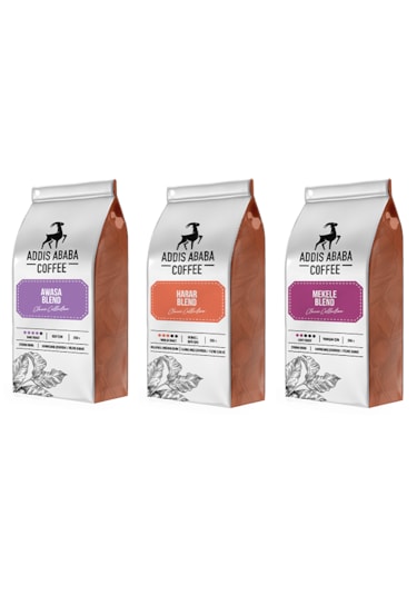 Addis Ababa Coffee Etiyopya Kahveleri Çekirdek Kahve 3 X 250 G