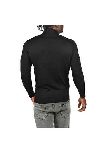 Deepsea Erkek Siyah Dar Kesim Baklava Desenli Yarım Boğazlı Yaka Triko Yarım Balıkçı Yaka Kazak 2505506 Siyah Deepsea Erkek Siyah Dar Kesim Baklava Desenli Yarım Boğazlı Yaka Triko Yarım Balıkçı Yaka Kazak 2505506 Siyah