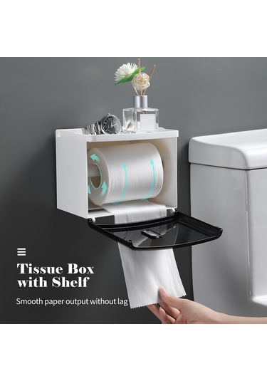 Suofeng Gri Modern Duşakabin Kağıt Dispenseri - Abs Malzeme, Seffaf Pencere, Yay Kilit Ve Zımba Sahnesi - Zımba İle Kolay Kurulum