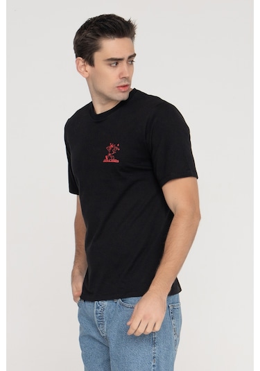 Jack & Jones Erkek Gögüs Logo Baskili %100 Pamuk Tişört - Walk - 12289737 Black Siyah Jack & Jones Erkek Gögüs Logo Baskili %100 Pamuk Tişört - Walk - 12289737 Black Siyah