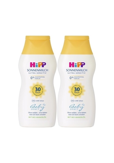 Hipp Babysanft 30 Faktör Bebek Güneş Sütü 200 ML x 2