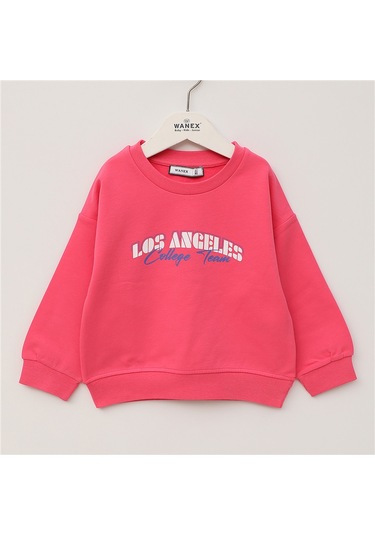 Wanex Kız Çocuk Uzun Kol Kalın Sweatshirt - 32597 Mor