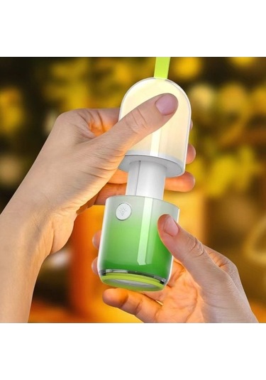 Pazly Yeşil Yürüyüş Su Geçirmez Şarjlı Led Kamp Lambası Gece Feneri Balıkçılık Acil 7 Yeşil Yeşil