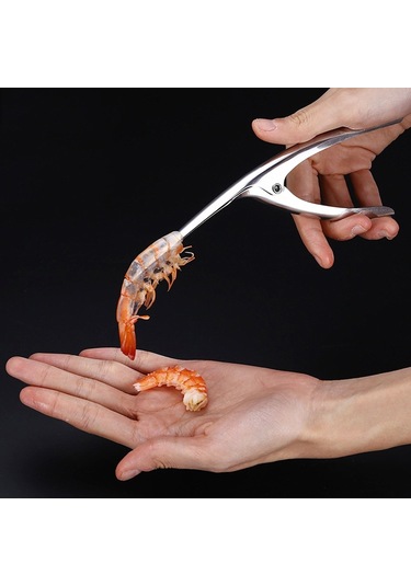 Cbtx 304 Paslanmaz Çelik Karides Bombardımanı Aracı Deniz Ürünleri Kabuk Sökücü Mutfak Aletleri Gümüş