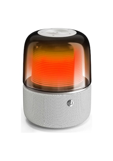 Bluetooth Kablosuz Hoparlör Rgb Işıklı Ve 360 Stereo Sesle Taşınabilir Dış Mekan Eğlencesi Beyaz