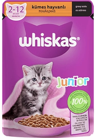 Whiskas Pouch Yavru Kümes Hayvanlı Yavru Kedi Maması 85 G