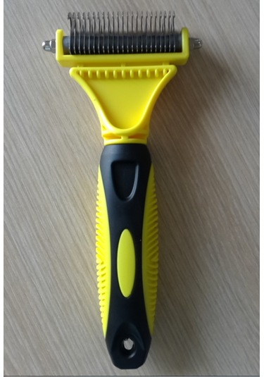 Profesyonel Köpek Fırçası Dematting Nazikçe Verimli Güvenli Pet Tarak Rake Kaldırır Altceç Knot Ahşap Saplı Köpek Köpek Tarak